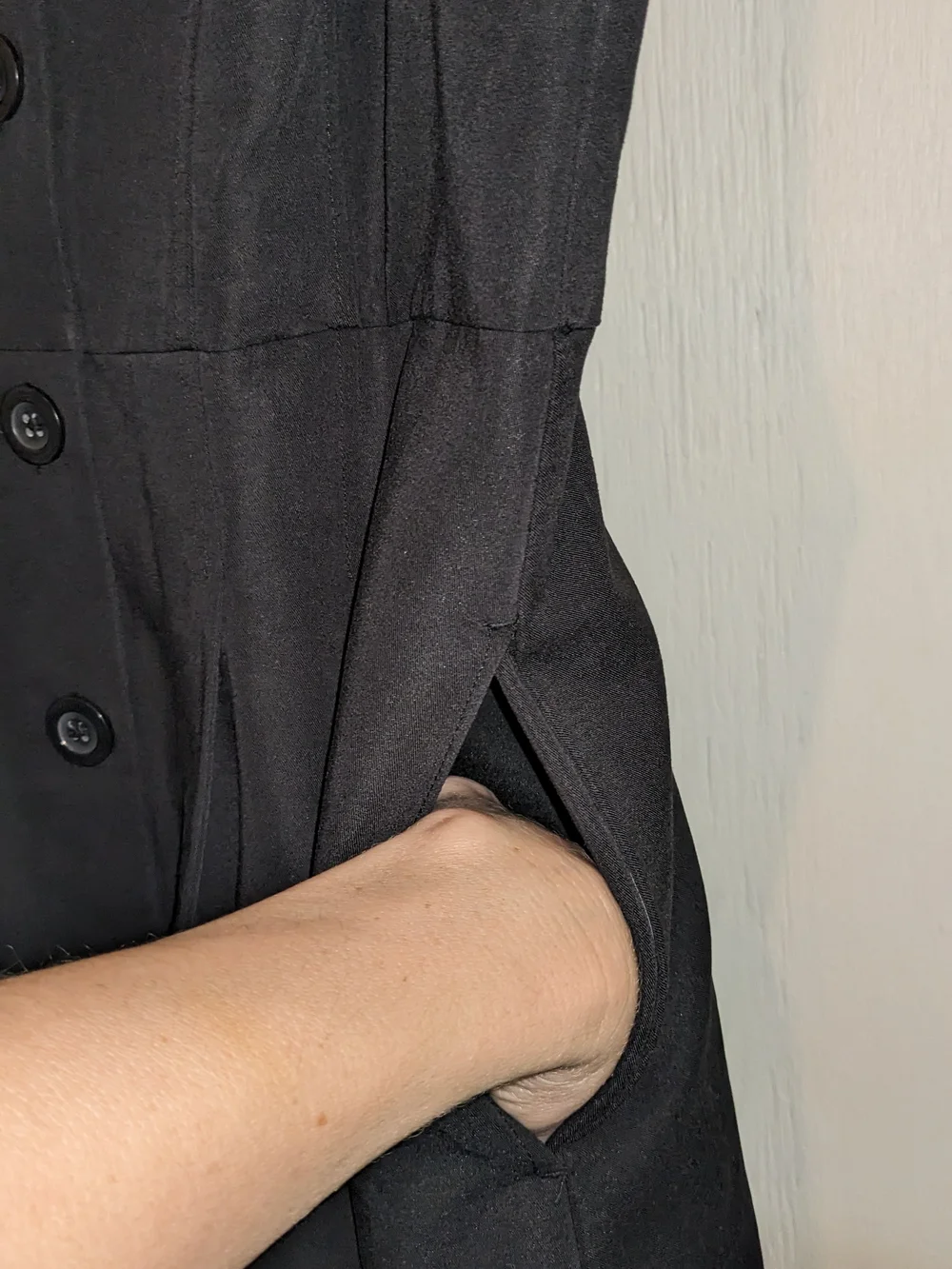 LOFT Button-Front Sleeveless Dress A Line Interview Graduation Summer Office - Picture 6 of 11